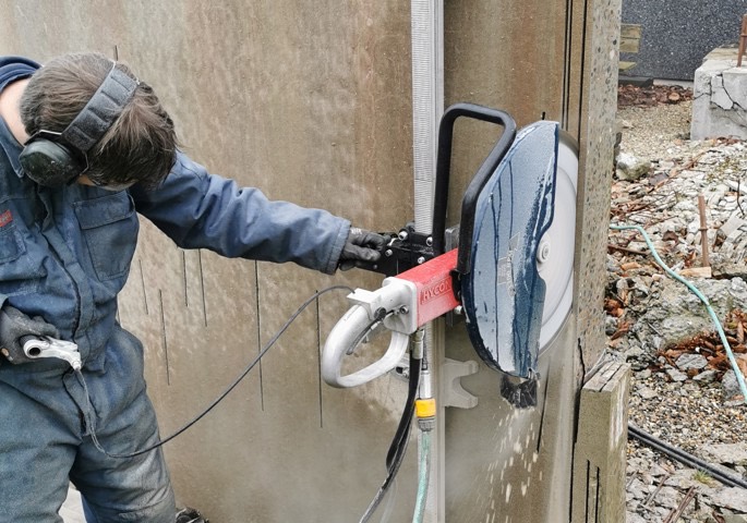 Wandsäge im Einsatz